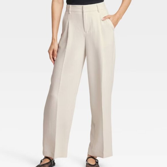 a new day Pants - BOGO A New Day Crepe Essential Trouser Off White Size 10